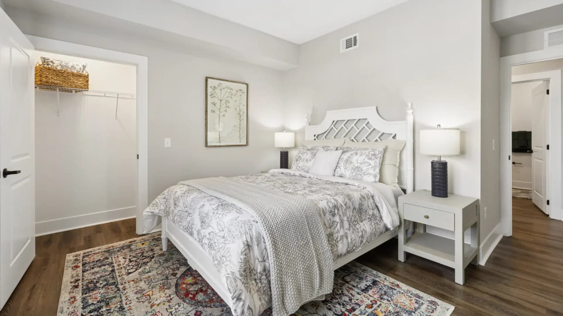 Bedroom in a Pointe Grand apartment home