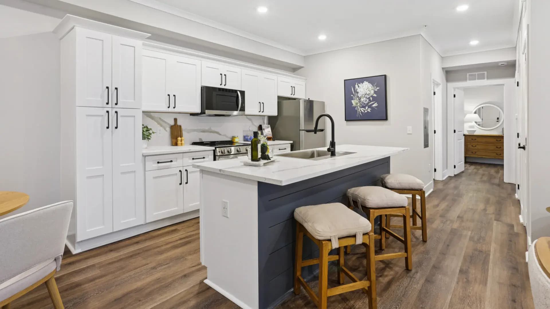 Kitchen in a Pointe Grand apartment home